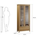 Ver imagem 4 de Estante Livreiro c iluminação 2 Portas 1Gaveta Ditália E-954 cor:diamond