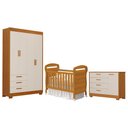 Ver imagem 1 de Dormitório Infantil Zaki Guarda Roupa, Cômoda e Berço Mini Cama Danny Areia Fosco/savana - Reller