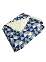 Ver imagem 1 de Cobertor de Sherpa Estampado M - Losango Marinho