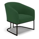 Ver imagem 4 de Sofá Namoradeira e 2 Poltronas Base Industrial Preto Stella Veludo Verde D03 - D'Rossi