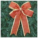 Ver imagem 4 de Kit 2 Enfeite Árvore de Natal Laço Vermelho e Dourado 30cm