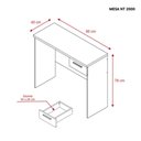 Ver imagem 2 de Mesa para Escritório Office 90cm com 1 Gaveta Branca