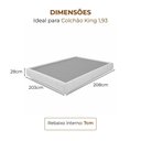 Ver imagem 6 de Cama Japonesa King Louvre com Cabeceira Estofada Courino e Linho Caramelo Sallar Home