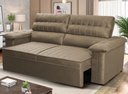 Ver imagem 1 de Sofá Retrátil Reclinável 2 Lugares com Molas 1,80m Quantum Suede Velut Tabaco - King House