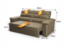 Ver imagem 3 de Sofá Retrátil Reclinável 2 Lugares com Molas 1,80m Quantum Suede Velut Tabaco - King House