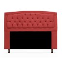 Ver imagem 2 de Kit Cabeceira Geovana + Calçadeira Baú Veneza Casal 140cm Suede - Renascer Decor:Vermelho
