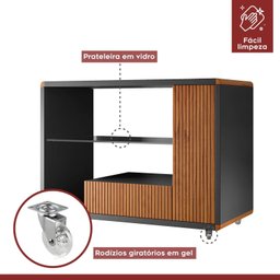 Bar Lara Moderno com Rodizio Espresso Móveis - 3