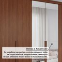 Ver mais imagens de Guarda-Roupa Casal 6 Portas com Espelhos 267cm MDF Linhares Marrom/Jequitiba