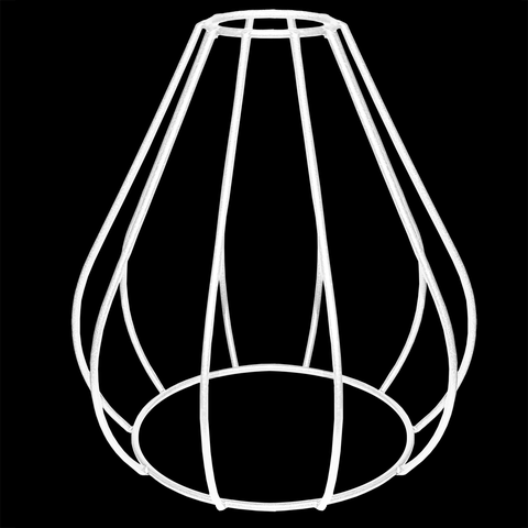 Cupula de Aramado Teardrop Branca para Pendentes e Abajure P