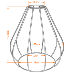 Cupula de Aramado Teardrop Branca para Pendentes e Abajure P - 2