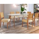 Ver imagem 1 de Conjunto Sala de Jantar Mesa com com 6 Cadeiras Versales Espresso Móveis