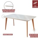 Ver mais imagens de Conjunto Sala de Jantar 6 Lugares Tampo Vidro/MDF 160cm Madeira Maciça Mesa e Cadeiras Versales Cina