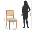 Ver imagem 3 de Conjunto Sala de Jantar 6 Lugares Tampo Vidro/MDF 160cm Madeira Maciça Mesa e Cadeiras Versales Cina