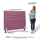 Ver imagem 3 de Cabeceira Cama Box Casal Queen Size Ciara 160cm Botonê com Frame Suede Rosa - Desk Design