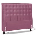 Ver imagem 1 de Cabeceira Cama Box Casal Queen Size Ciara 160cm Botonê com Frame Suede Rosa - Desk Design