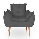 Ver imagem 3 de Kit 02 Poltronas Opala Sala Confortável Resistente Cinza