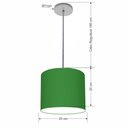 Ver imagem 2 de Lustre Luminária Pendente Vivare Free Lux Pe-4107cz Cúpula em Tecido 25x20cm Verde-folha Canopla