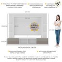 Ver imagem 5 de Rack Estante Com Painel E Suporte Tv 65" E 2 Portas Catar Multimóveis Br3386 Branco/lacca Fumê