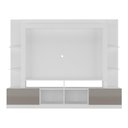 Ver imagem 2 de Rack Estante Com Painel E Suporte Tv 65" E 2 Portas Catar Multimóveis Br3386 Branco/lacca Fumê