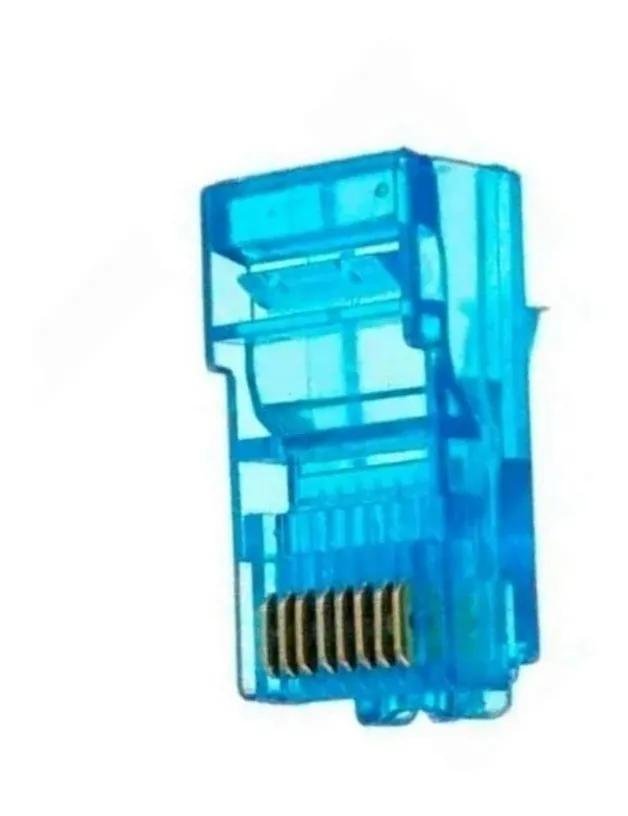 500 Conectores Rj45 Utp Cat5E/6 Banho De Ouro Cabo De Rede - 3