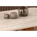 Ver imagem 2 de Conjunto: Mesa de Cozinha Celeste C/ Tampo Madeirado Curvo 120x90cm e 4 Cadeiras Lia Freijo/quartzo