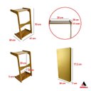 Ver imagem 3 de Mesa de Canto Itália Suporte Lateral Sofá com Base Clássica Curva Castanho - Arkell