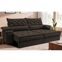Ver imagem 4 de Sofá Retrátil e Reclinável 2,40m com Porta Copos e Molas Cosmos Velusoft Café Cama Inbox