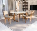 Ver imagem 1 de Conjunto Sala de Jantar Madeira Maciça 6 Cadeiras Kappesberg