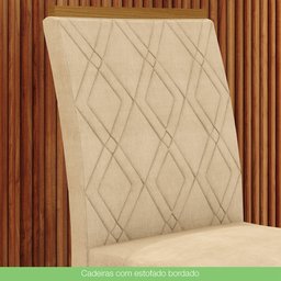 Conjunto 8 Cadeiras Estofadas Lupita Casa 812 - 5