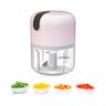 Mini Triturador Elétrico Portátil Rosa Recarregável de 280ml - 3