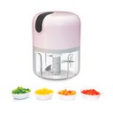 Ver imagem 3 de Mini Triturador Elétrico Portátil Rosa Recarregável de 280ml