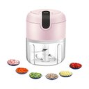 Ver imagem 2 de Mini Triturador Elétrico Portátil Rosa Recarregável de 280ml