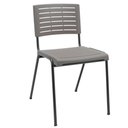Ver imagem 2 de Kit 04 Cadeiras Empilhável Fixa Escritório Multiuso Base Preta Kimi P03 Basalto - Lyam Decor