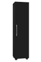 Ver imagem 2 de Multiuso / Armário SOF 1 Porta Com Puxador Cromado e Prateleiras Interna Cor Preto JA