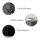 Ver imagem 2 de Painel para TV até 70 Polegadas com LED Ripado Ibiza Prime 220cm Yescasa