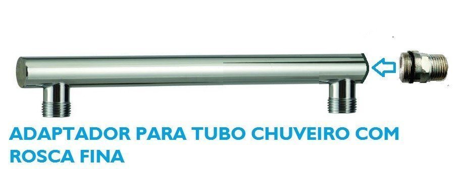 Niple Adaptador 1/2 para Tubo Chuveiro Importado Rosca Fina - 499tbimp - 6