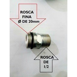 Niple Adaptador 1/2 para Tubo Chuveiro Importado Rosca Fina - 499tbimp - 2