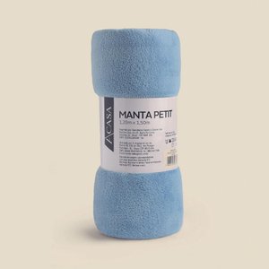 Manta Petit Microfibra Azul - A\casa