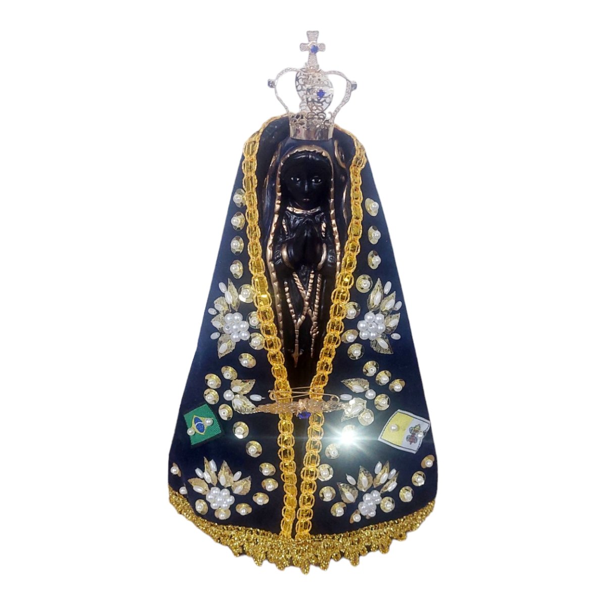 Imagem Nossa Senhora Aparecida Completa 20 Cm Manto Coroa