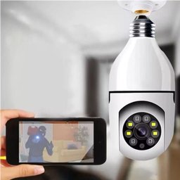 Câmera Segurança Lâmpada Infravermelho Wifi 360° E27 Bivolt - 8