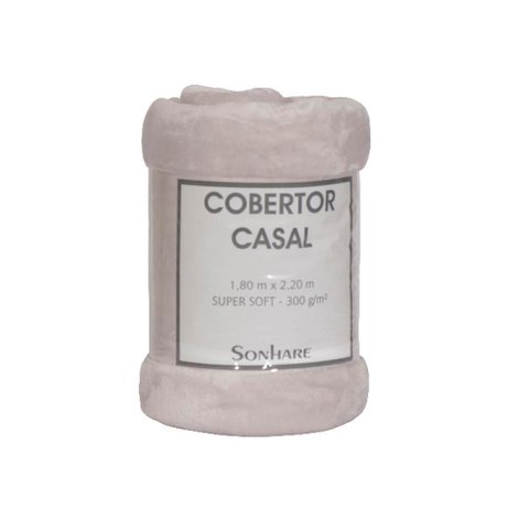 Cobertor Super Soft 300GR/m² Casal 1,80x2,20m Prata Sonhare