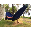 Ver imagem 1 de Combo Rede de Dormir Jeans Azul Básica mais Manta Jeans Off White