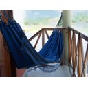 Ver imagem 5 de Combo Rede de Dormir Jeans Azul Básica mais Manta Jeans Off White