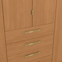 Ver imagem 6 de Guarda-Roupas 6 Portas e 4 Gavetas de Madeira Marrom/Canela