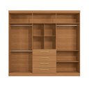 Ver imagem 4 de Guarda-Roupas 6 Portas e 4 Gavetas de Madeira Marrom/Canela