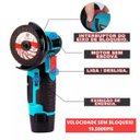 Ver imagem 7 de Esmerilhadeira Portatil Lixadeira Serra Sem Fio Angular Polimento Corte Madeira Aço Ferro Ceramica M