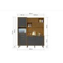 Ver imagem 3 de Cozinha Completa Loft Imperatriz 3nichos Microondas C/6portas e 2gavetas Ripado 183x212cm Freijo/