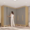 Ver imagem 7 de Guarda-Roupa de Canto Modulado com Pés 9 Portas 4 Gavetas França
