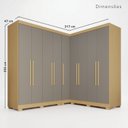 Ver imagem 3 de Guarda-Roupa de Canto Modulado com Pés 9 Portas 4 Gavetas França