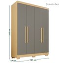Ver imagem 6 de Guarda-Roupa de Canto Modulado com Pés 9 Portas 4 Gavetas França